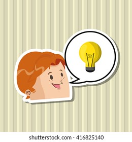 Idea design. bulb icon. thinking concept