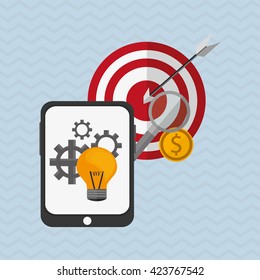 Idea design business concept. Colorful illustration