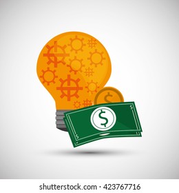Idea design business concept. Colorful illustration
