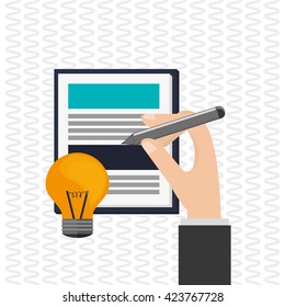 Idea design business concept. Colorful illustration