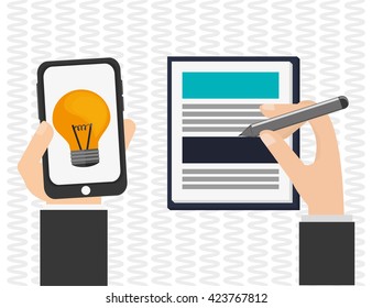 Idea design business concept. Colorful illustration