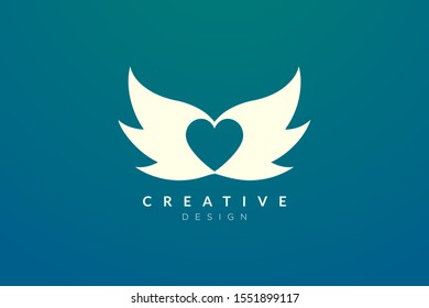 The idea of design is a combination of heart and wing with a minimalist and elegant form