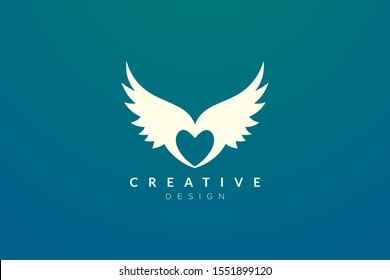 The idea of design is a combination of heart and wing with a minimalist and elegant form