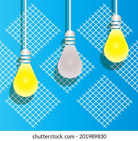 Idea design of creative lamp. vector / illustration