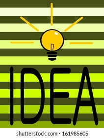 idea design with light bulb