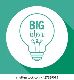 Idea design. Light bulb icon. Flat illustration , vector