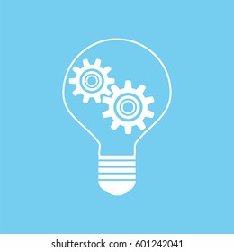Idea design Light bulb icon Flat illustration  vector