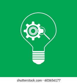 Idea design Light bulb icon Flat illustration  vector
