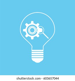 Idea design Light bulb icon Flat illustration  vector