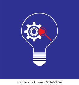 Idea design Light bulb icon Flat illustration  vector