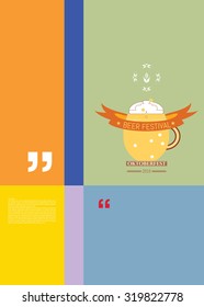 The idea of design for the Oktoberfest. Sample cover background brochures, booklets and presentations. Graphic elements used in conjunction with a blurred background.