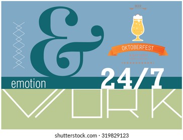 The idea of design for the Oktoberfest. Sample cover background brochures, booklets and presentations. Graphic elements used in conjunction with a blurred background.