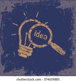 
Idea design on old paper background,vector