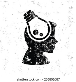 Idea design on old paper,grunge vector