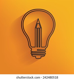 Idea design on yellow background,clean vector
