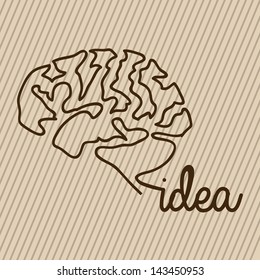 idea design over beige background vector illustration