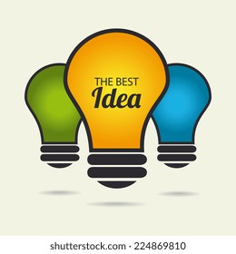 Idea design over beige background, vector illustration Idea design over beige background, vector illustration