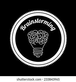 Idea design over black background, vector illustration
