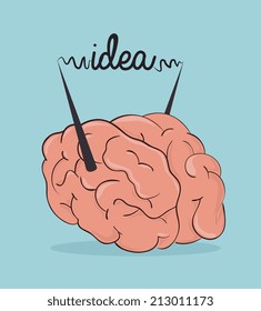 Idea design over blue background, vector illustration Idea design over blue background, vector illustration