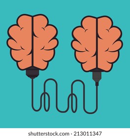 Idea design over blue background, vector illustration