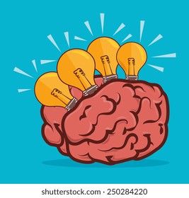 Idea design over blue background, vector illustration.