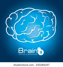 Idea design over blue background, vector illustration.