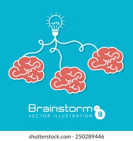 Idea design over blue background, vector illustration.