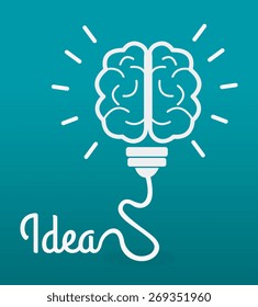 Idea design over blue background, vector illustration.