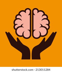 Idea design over orange background, vector illustration