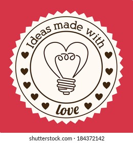 idea  design over pink background vector illustration