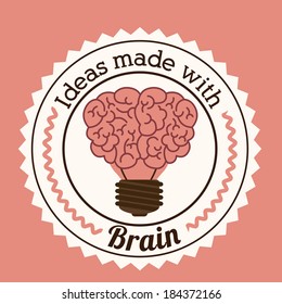 idea  design over pink background vector illustration