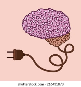 Idea design over pink background, vector illustration