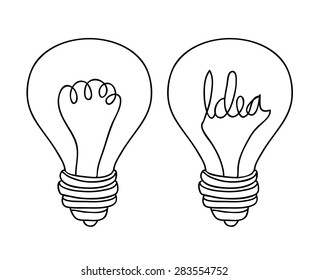 Idea  design over white backgound, vector illustration 