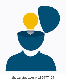 Idea design over white background ,vector illustration
