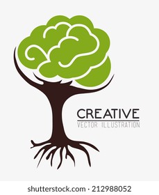 Idea design over white background, vector illustration