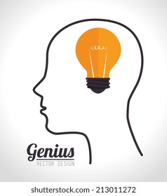Idea design over white background, vector illustration