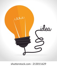Idea design over white background, vector illustration