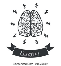 Idea design over white background, vector illustration