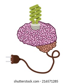 Idea design over white background, vector illustration