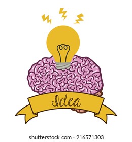Idea design over white background, vector illustration