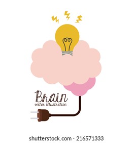 Idea design over white background, vector illustration
