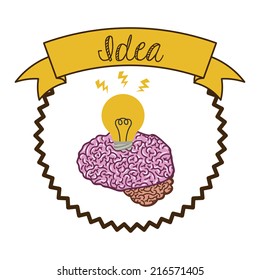 Idea design over white background, vector illustration