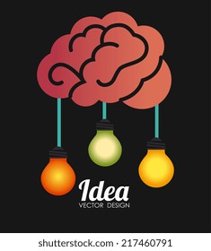 Idea design over white background, vector illustration