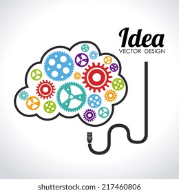 Idea design over white background, vector illustration