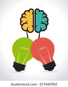 Idea design over white background, vector illustration