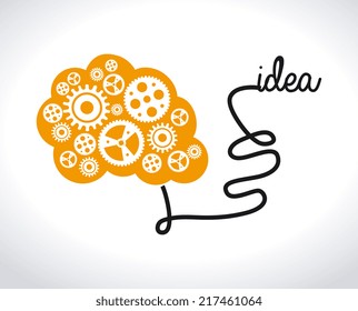 Idea design over white background, vector illustration