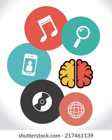 Idea design over white background, vector illustration