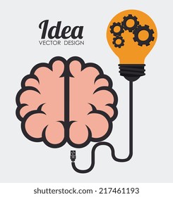 Idea design over white background, vector illustration
