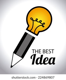 Idea design over white background, vector illustration