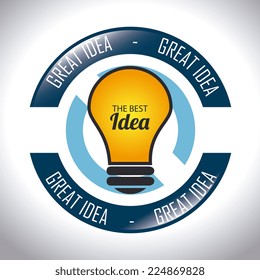 Idea design over white background, vector illustration